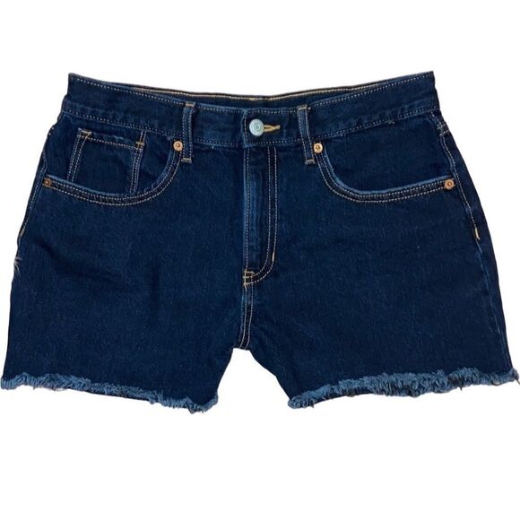 Old Navy Mid-Rise Frayed-Hem Jean Shorts - Picture 1 of 10